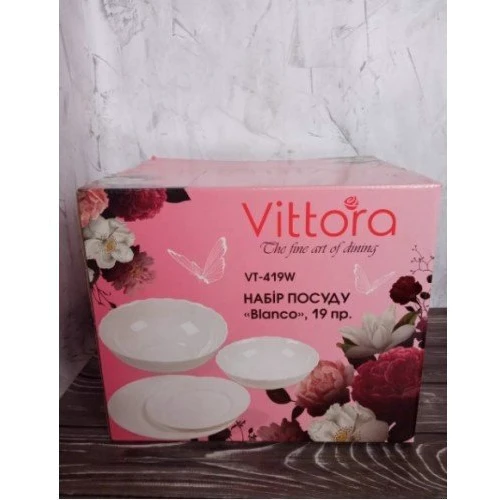Столовый сервиз Vittora Blanco 19 предметов (VT-419W): Количество персон 6