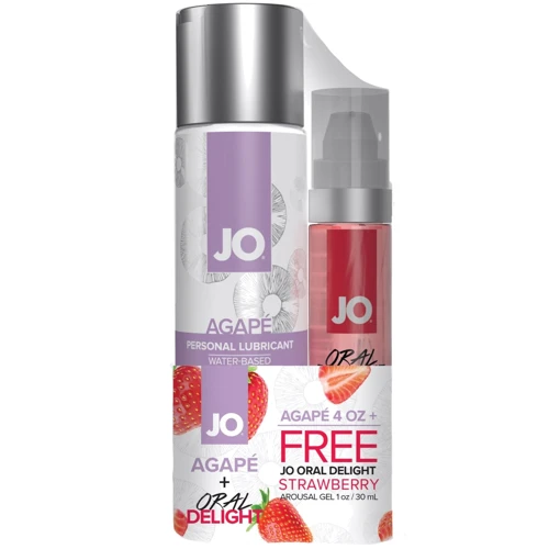 Комплект System JO GWP — Agape 120 ml & Oral Delight — Strawberry 30 мл