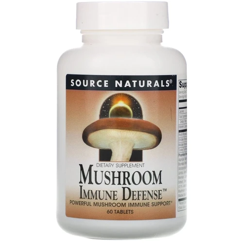 Source Naturals Mushroom Immune Defense Комплекс из 15 Разновидностей Грибов 30 таблеток