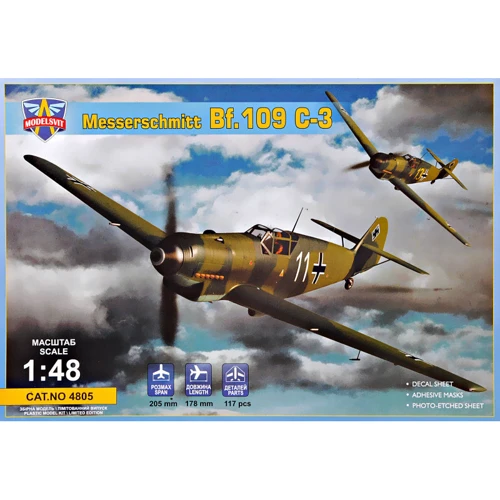 Модель ModelSvit Истребитель Мессершмитт Bf 109 C-3 (MSVIT4805)