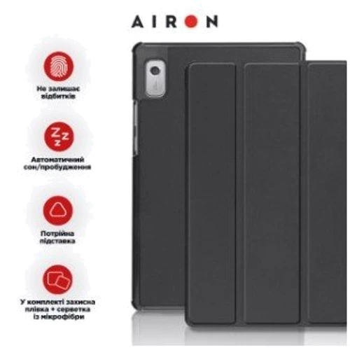 Аксессуар для планшетных ПК AirOn Premium Smart Case Black for Lenovo Tab M9 TB-310 9 (4822352781091): Материал полиуретан