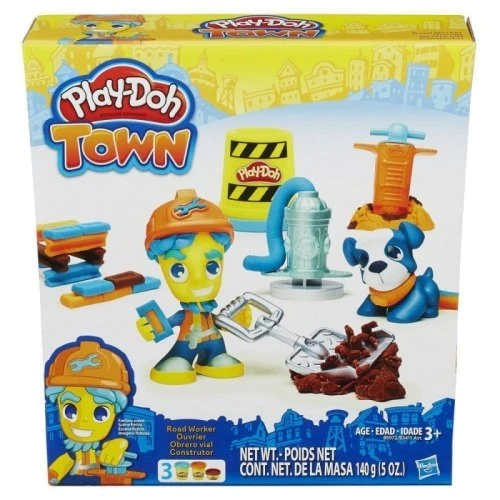 Дорожный рабочий и щенок - набор с пластилином Play-Doh Town (B3411-1): Производитель Play - Doh
