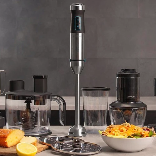 Блендер Cecotec Power TitanBlack 1500 XL PerfectCream&Crush (CCTC-04274): Материал насадок пластик, нержавеющая сталь