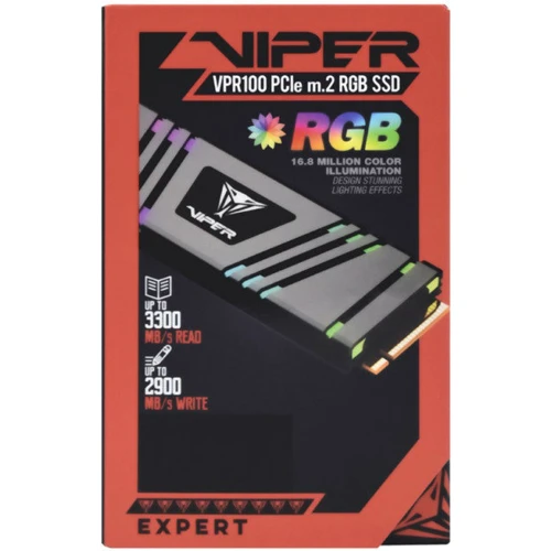 PATRIOT Viper VPR100 1 TB RGB (VPR100-1TBM28H): Объем 1 ТБ