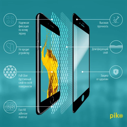 Защитное стекло для iPhone Piko Tempered Glass Full Glue Black for iPhone 8 Plus/iPhone 7 Plus: Тип аксессуара защитное стекло