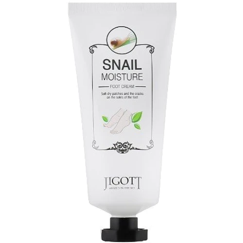 Jigott Real Moisture Snail Foot Cream Крем для ног с экстрактом слизи улитки 100 ml: Назначение Увлажнение, Смягчение, Антибактериальное