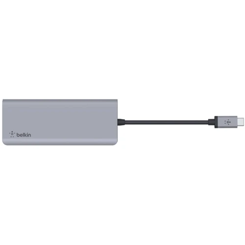 Адаптер Belkin Adapter USB-C to USB-C 3.0+HDMI+SD+2xUSB+3.5mm Grey (AVC009BTSGY): Додаткові роз'єми 3.5mm Headphone, USB OTG, SD+TF Card, HDMI, USB-C