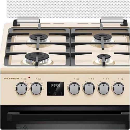 Плита комбінована Grunhelm FD661234BE: Тип варильної поверхні газовая