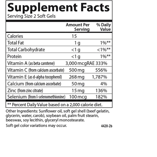 Carlson Labs Aces + Zn 120 Soft Gels Вітаміни А, С, Е плюс цинк: Стать унісекс