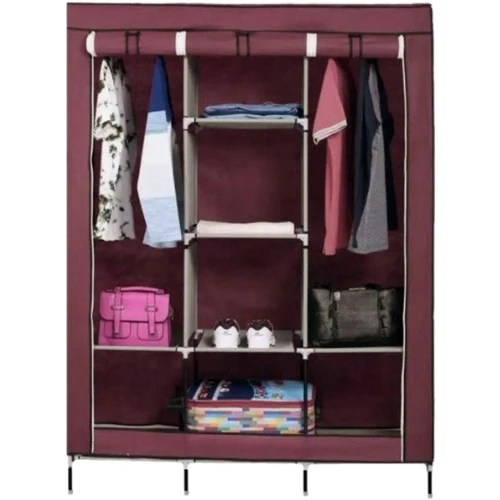 Шкаф Stenson тканевый раскладной 130х45х175 см бордовый (R93320 wine red) фото 3