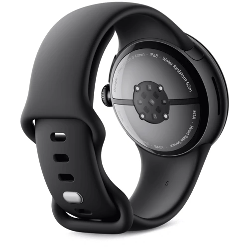 Смарт-часы Google Pixel Watch 3 41mm Matte Black Aluminum Case with Obsidian Active Band: Дисплей 1.2" AMOLED (408x408) / 320 ppi / Custom 3D Corning Gorilla Glass 5
