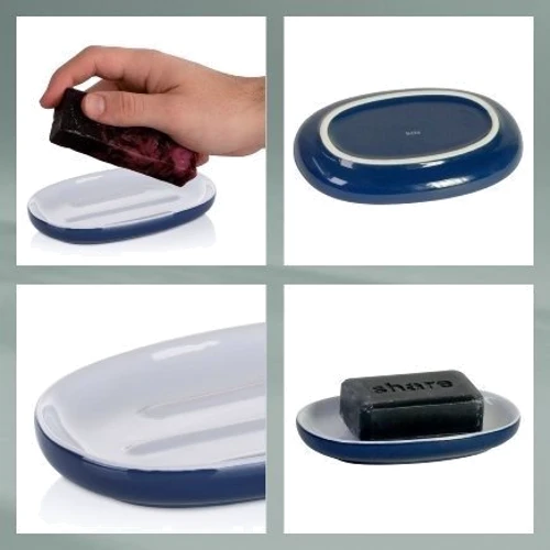 Мыльница KELA Isabella синий 13.5х8.5х2 см (20508)