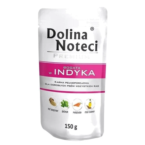 Вологий корм Dolina Noteci Premium для собак з індичкою 150 г (DN 150 (700))