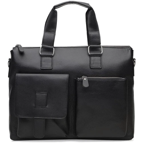 Мужская сумка мессенджер Borsa Leather черная (K18825-black): Пол Мужской