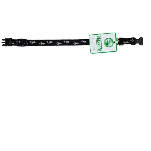 Ошейник капроновый Lucky Pet Лапки 1.6x26-36 см черный (4820224219066): Производитель Lucky Pet