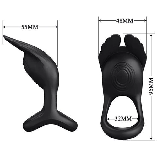 Виброкольцо LYBAILE Pretty Love Vibrant Penis Ring Sila Black