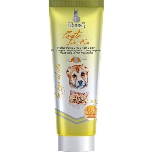 Паста Modes Paste Dr.Kis Hair & Skin для улучшения состояния шерсти и кожи кошек и собак 50г (ЗС000262)