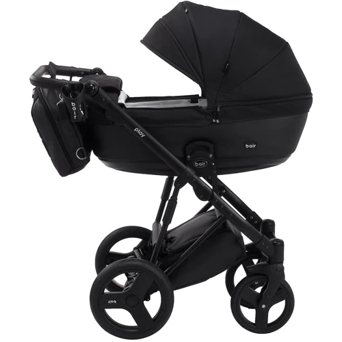 Коляска 2 в 1 Bair Play Plus Soft BPS-455 черный - черный (кожа) фото 8