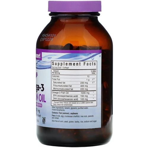 Bluebonnet Nutrition, Natural Omega-3 Salmon Oil, 1,000 mg, 180 Softgels (953): Тип Омега 3