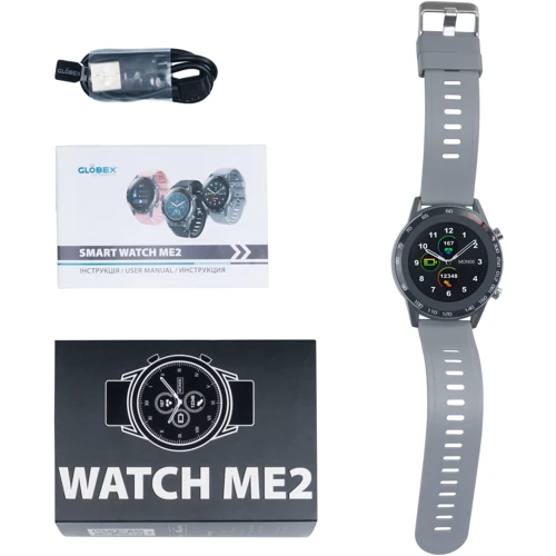 Смарт-часы Globex Smart Watch Me2 Gray: Стандарт защиты IP67