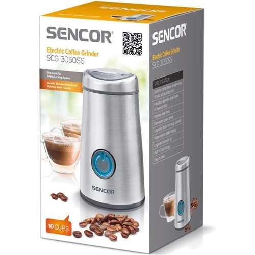Кофемолка Sencor SCG 3050SS: Вместимость, г 50
