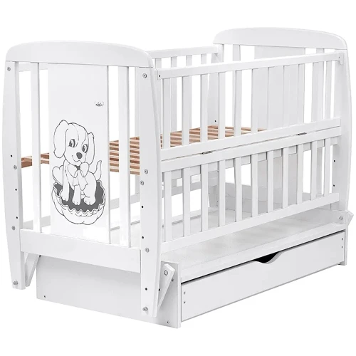 Детская кроватка Babyroom Собачка DSMYO-3 белый (625292)