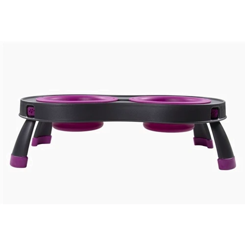 Миска Dexas двойная Double Elevated Feeder на сложной подставке маленькая 240 мл Фиолетовый (PW1004322405): Особенности С подставкой