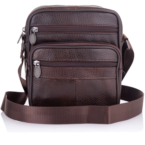 Мужская сумка через плечо Buffalo Bags коричневая (SHIM505C-brown): Пол Мужской