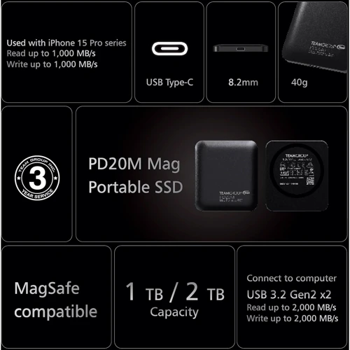 TEAM PD20M 1 TB Titanium Gray (TPSEG2001T0C108) фото 5
