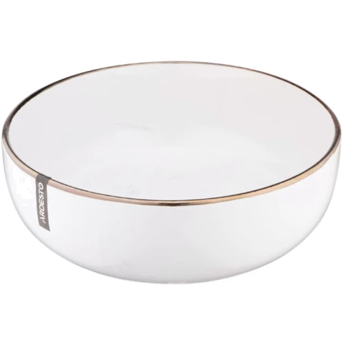 Тарілка супова Ardesto Marmo 19 см біла (AR2919MRBW)