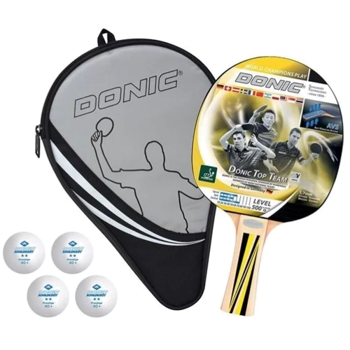Набір для настільного тенісу Набір для пінг-понгу Donic Top Team 500 Gift set (ракетка+чохол+4м'ячі)