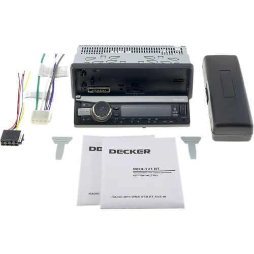 DECKER MDR-121 BT: Формфактор 1 DIN (универсальная)