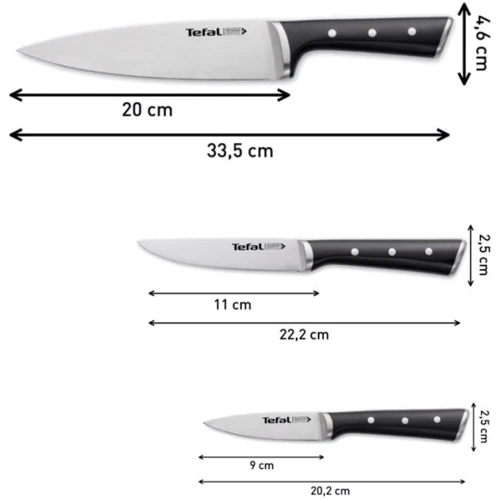 Набор кухонных ножей Tefal Ice Force 3 предмета (K2323S74) фото 9
