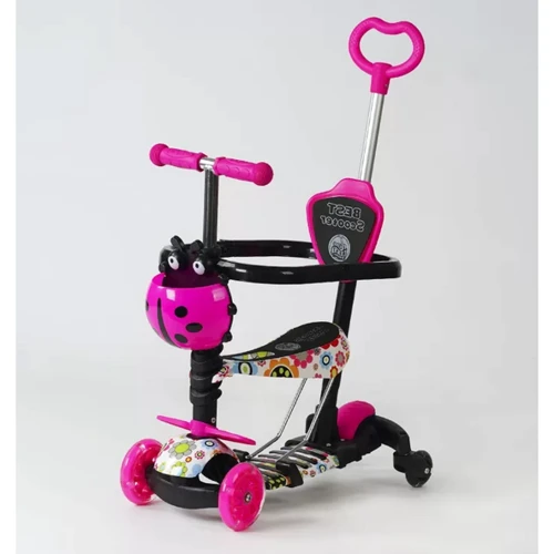 Детский самокат 5 в 1 Best Scooter LS-96302 Розовый