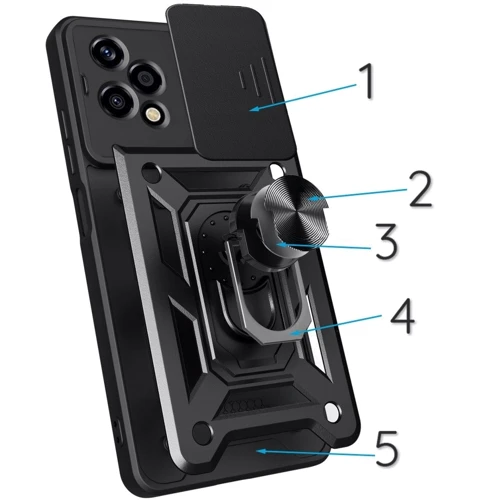 Чехол для телефонов BeCover Military Black for Honor 200 Lite (713044): Тип накладка на заднюю часть