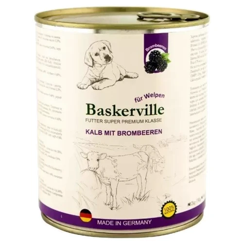 Влажный корм для щенков Baskerville Puppy с телятиной и ежевикой 400 г (21556)