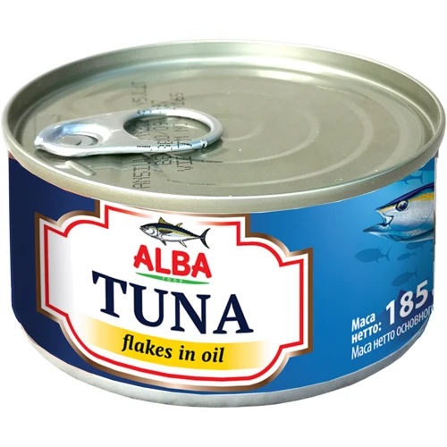 Тунец Alba Food кусочками в масле 185 г (8855301219420)