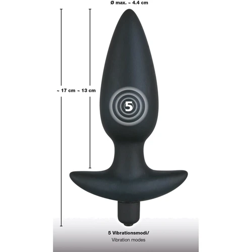 Анальная пробка Orion - Black Velvet Vibrating Plug Large