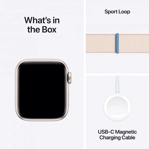 Apple Watch SE 2 2023 40mm GPS Starlight Aluminum Case with Starlight Sport Loop (MR9W3) UA фото 8