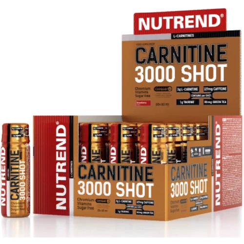 Жироспалювач Nutrend Carnitine 3000 Shot 20 х 60 ml Strawberry