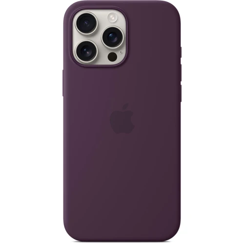 Чехол для iPhone Apple iPhone 16 Pro Max Silicone Case with MagSafe - Plum (MYYW3ZM/A): Цвет бордовый