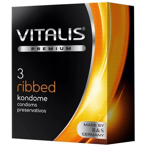 Презервативы Vitalis Premium Ribbed 3 шт (40303)