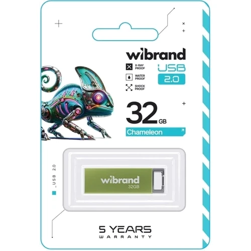 USB-флешка Wibrand 32Gb Chameleon USB 2.0 Light Green (WI2.0/CH32U6LG): Стандарт USB USB 2.0