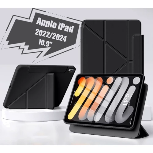 Аксессуар для iPad BeCover Ultra Slim Origami Flex with Pencil mount Black for iPad 10.9 (2022 / 2024) / iPad 11 2025 (712971)
