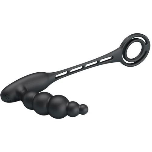 Эрекционное кольцо с анальным вибро стимулятором Pretty Love - VIBRATION PENIS SLEEVE III, BI-210200