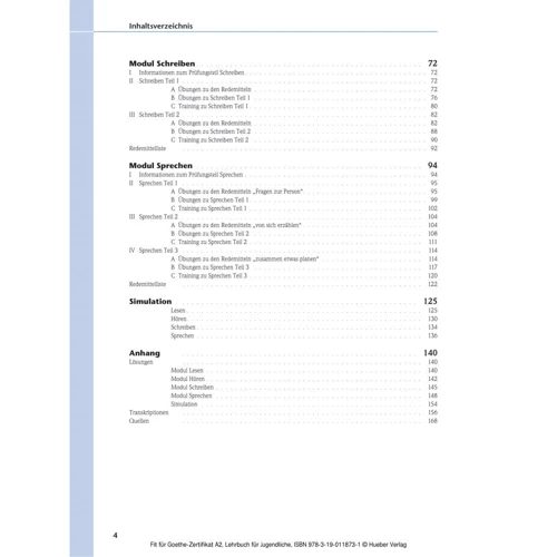 Fit fürs Goethe-Zertifikat A2: Deutschprüfung für Jugendliche mit Audio-CD: ISBN 9783190118731, 978-3-19-011873-1