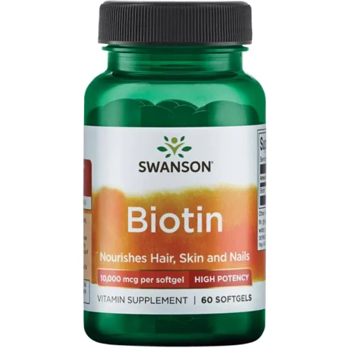 Swanson Biotin High Potency Биотин 10000 мкг 60 капсул