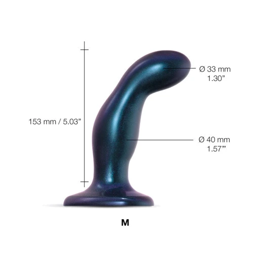 Дилдо Strap-On-Me Dildo Plug Snaky Metallic Blue - M