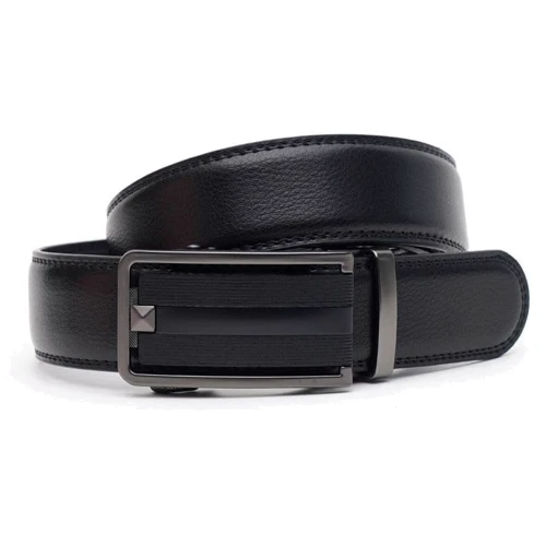 Чоловічий ремінь Borsa Leather чорний (V1GKX43-black)