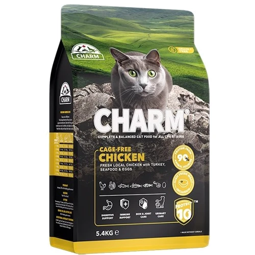 Сухой корм Charm Cage-Free Chicken Курица свободного выгула беззерновой для котов 5.4 кг (59681)